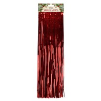 Lameta vianočná červená, 50 x 100 cm, laser efekt
