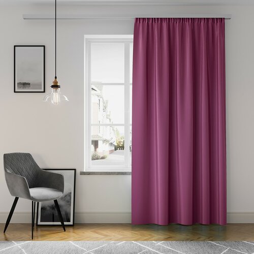 Restilo Záves Oxford Pleat slivková, 140 x 250 cm