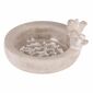 Alimentator pentru păsări din beton Cerc, gri , 25x 22 x 12 cm