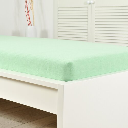 4Home prześcieradło frotte Perfect zielony, 90 x 200 cm