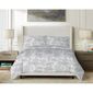Lenjerie de pat Matex Satin Flori gri , 140 x 200cm, 70 x 90 cm