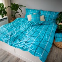 Lenjerie de pat din bumbac Dita Carou, turcoaz, 140 x 200 cm, 70 x 90 cm + 40 x 40 cm Lenjerie de pat din bumbac Dita Carou, turcoaz, 140 x 200 cm, 70 x 90 cm + 40 x 40 cm