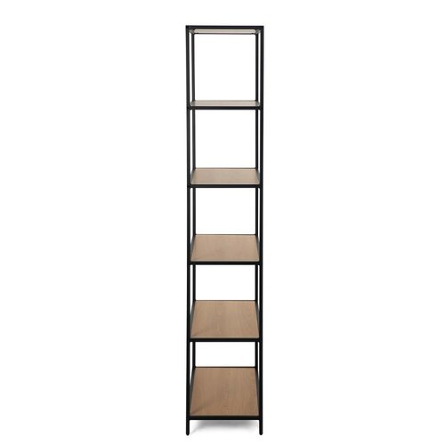 Kovový regál LOFTY GRID Classic Oak, 185 x 114 cm
