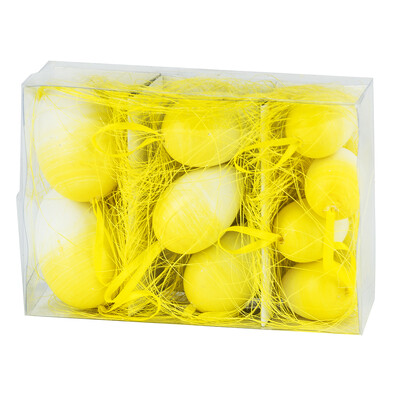 Velikonoční vajíčka 9 ks, žlutá