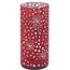 Vánoční LED dekorace Cylinder with snowflakes červená, 7 x 15 cm