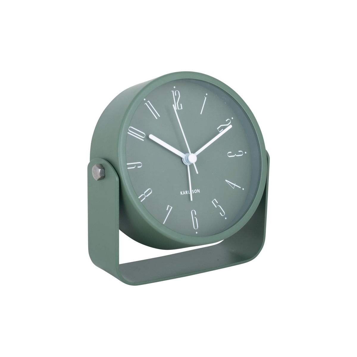 Dizajnový budík Karlsson 5989GR zelený, priemer 12cm