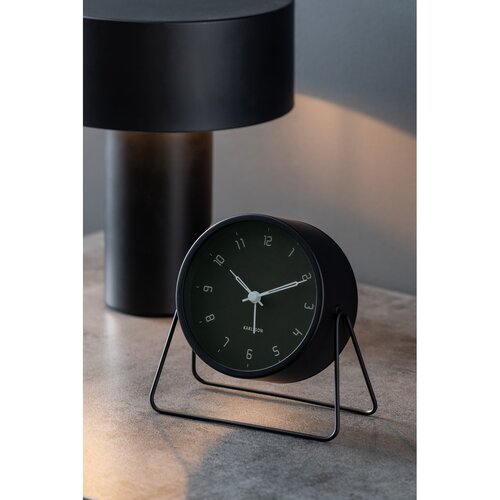 Ceas cu alarmă Karlsson 5952BK de design 13 cm ,negru