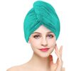 Schnelltrocknender Frottee-Turban für Haare Türkis