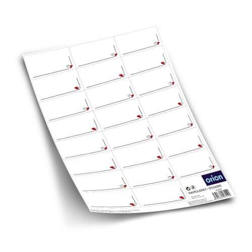 Orion Samolepky na darila SRDČKA, 10 kosov