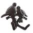 Gusseiserner Haken Vögel auf einem Zweig schwarz, 12 x 13 cm
