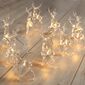 DecoKing Rénszarvas karácsonyi fénylánc meleg fehér, 10 LED