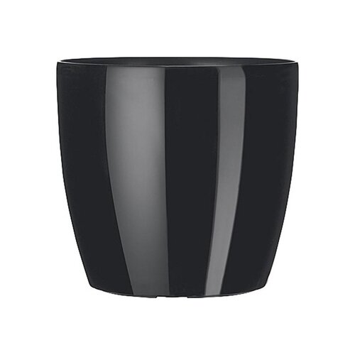 Emsa plastikowa doniczka na storczyki Casa Brillia, czarna, 14 x 13 cm