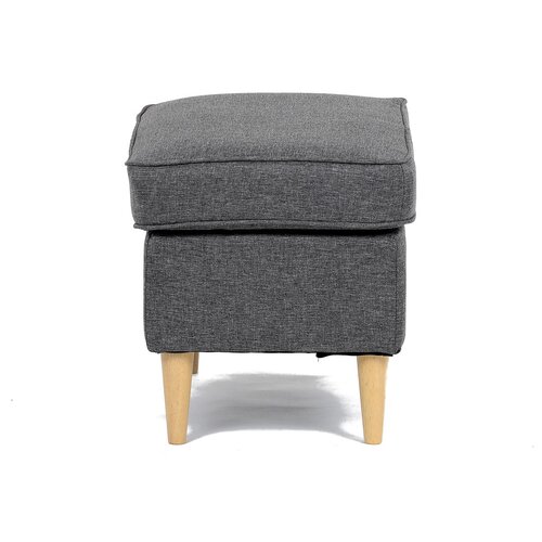 Taburetka z bukovimi nogami, siva, 59 x 40 x 39 cm