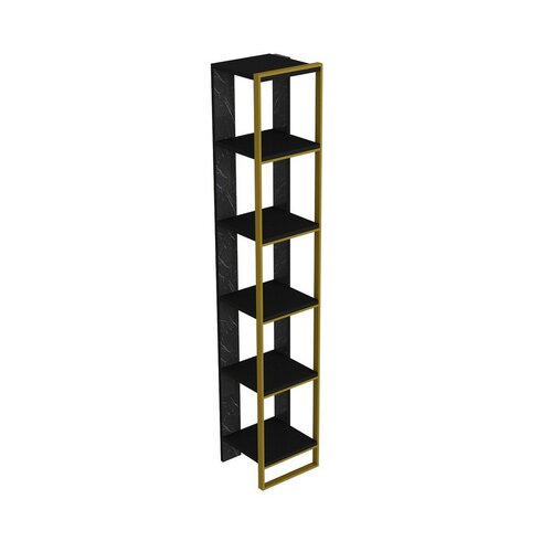 Knižnica Polka Black and Gold