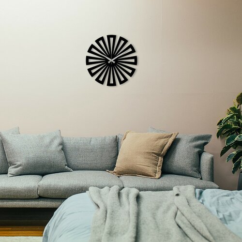 Настінний годинник Enzo S003 Black, 48 × 48 см