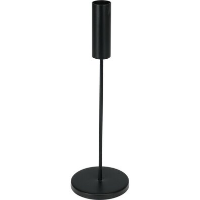 Minimalistyczny metalowy świecznik czarny, 8 x 25,5 cm