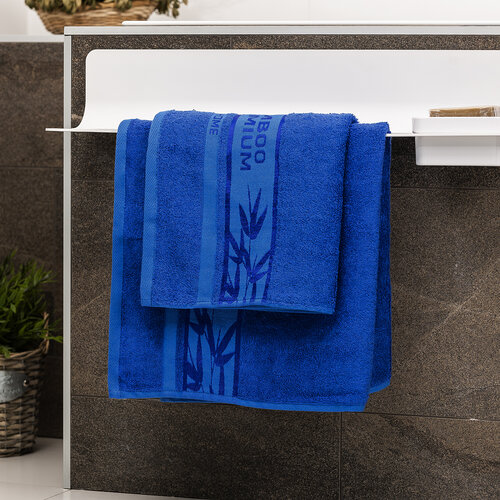 4Home Komplet Bamboo Premium ręczników niebieski, 70 x 140 cm, 50 x 100 cm