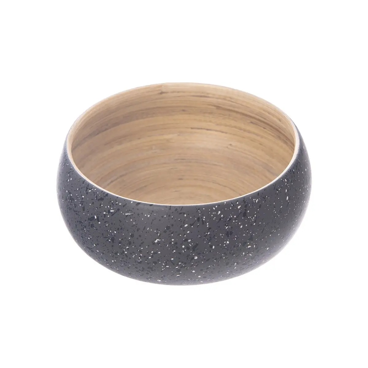Castron de servit Orion bambus răsucit gri diametru 14 cm, 14 cm