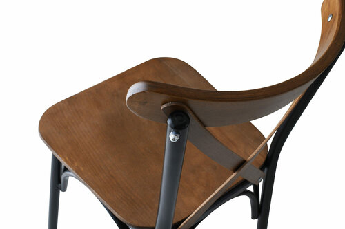Set de scaune de sufragerie Ahsap Ekol Walnut, 4buc.