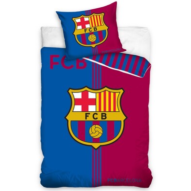 Pościel bawełniana FC Barcelona Erb, 140 x 200 cm, 70 x 90 cm