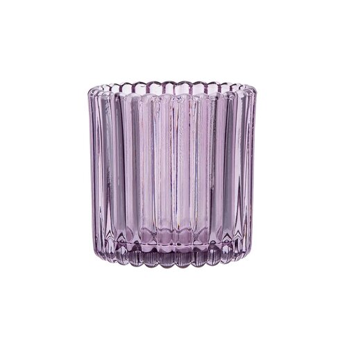 Altom Skleněný svícen na čajovou svíčku Tealight pr. 7,5 cm, fialová