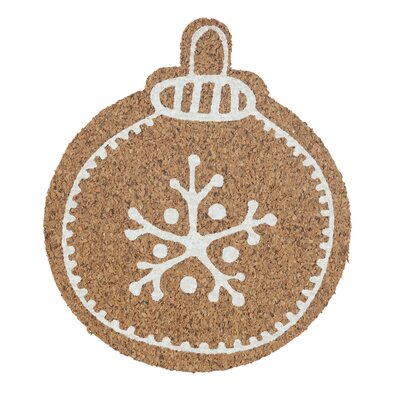 Altom Kork alátét Christmas tree bauble 10,7 x 10x 0,3 cm, 6 db-os szett