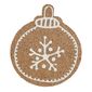 Altom Korková podložka pod hrnek Christmas tree bauble 10,7 x 10 x 0,3 cm, sada 6 ks