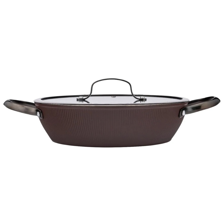Valdinox Plytký kastról s pokrievkou Stripes 28 cm, 3,2 l