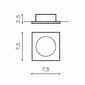 Azzardo AZ1788 sufitowa oprawa wpuszczana Ivo Square, GU10, 1x 50 W, chrom