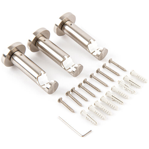Set de perdele extensibile KRETA 19/16 mm, 120 -210 cm, oțel nobil