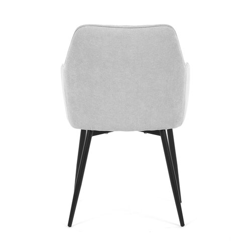 Sada jídelních polstrovaných židlí 2 ks, stříbrná, 53 x 80 x 62 cm