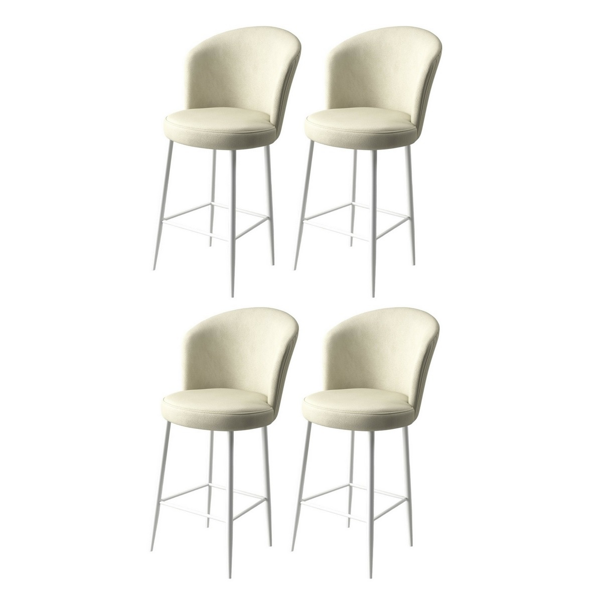 Fora Cream and White bárszék szett, 4 db, krém, 4 db akciós termékkép 1