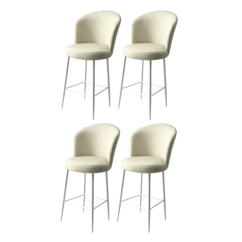 Barstuhl-Set Fora Cream and White, 4 Stück