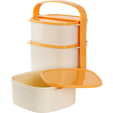 Plastični nosilec za hrano, 2x 1,2 l + 1x 2 l