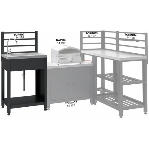 Cattara 14125 modul cu chiuvetă pentru bucătărieîn aer liber Torino 1