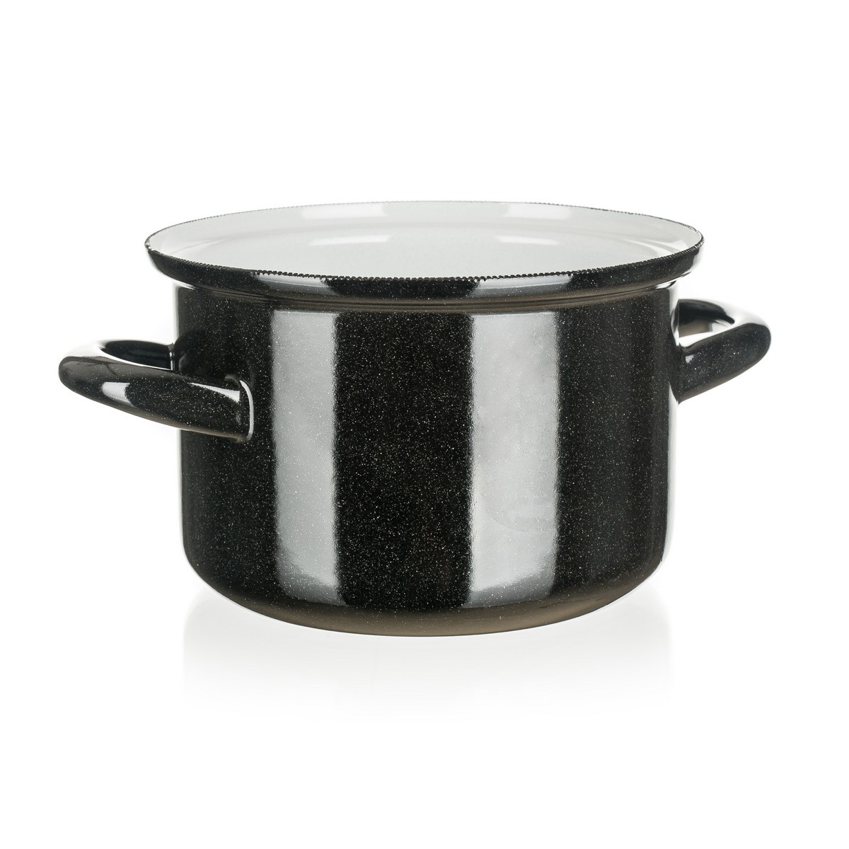 Belis Smaltovaný hrniec Standard 14 cm, čierna