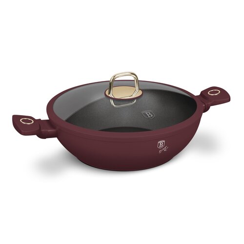 BerlingerHaus Wok fedővel Leonardo 30 cm