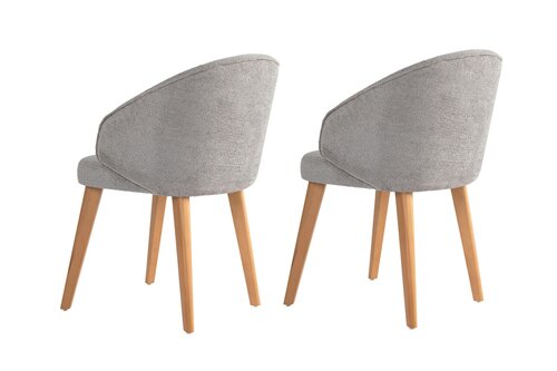 Súprava jedálenských stoličiek Bentley Grey and Light Oak, 2 ks