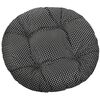 Siedzisko Adela okrągłe pikowane Grochy czarne, 40 cm