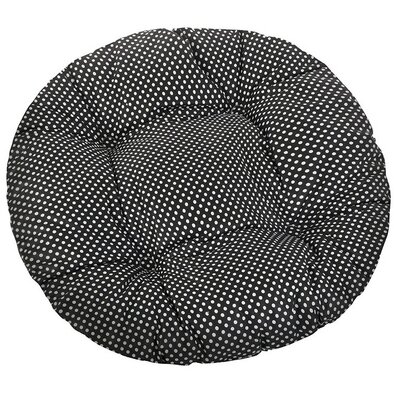 Sedák Adela okrúhly prešívaný Bodka čierna, 40 cm