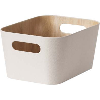 Kitchisimo Set 2 úložných košíkov 31 × 23 × 16 cm, krémová