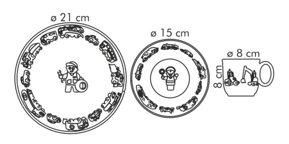 Obrázok Tescoma Jedálenská súprava BAMBINI autíčka, 3 ks