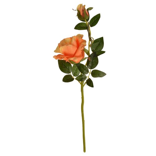 Kwiat sztuczny Róża herbaciana pomarańczowy, 47 cm