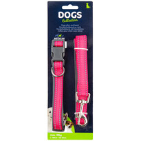 Dogs Obojok pre psa s vodítkom vel. small, ružová Dogs Obojok pre psa s vodítkom vel. small, ružová