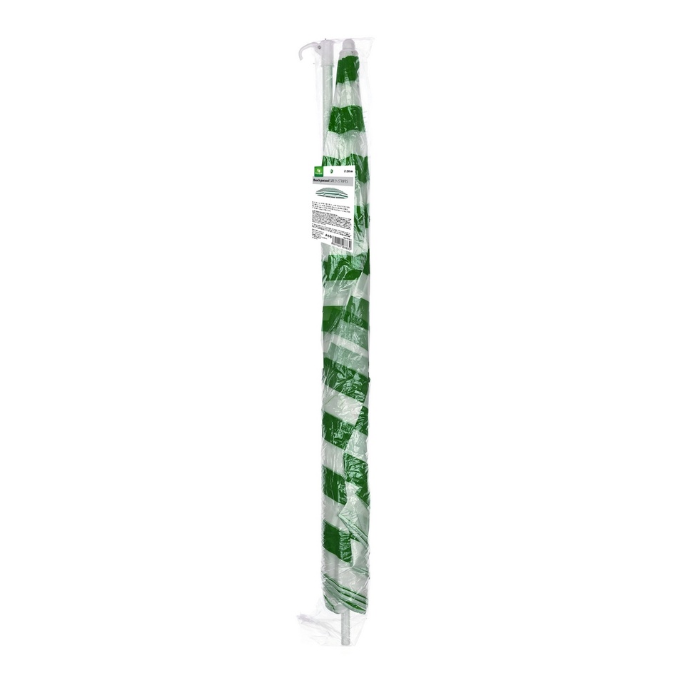 Obrázok Slnečník plážový 230 cm, HAPPY GREEN, zelené pruhy