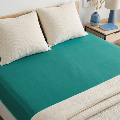 4Home Jersey prostěradlo IDEAL smaragdová, 200–220 x 200 cm