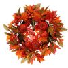 Nagy őszi koszorú színes műlevelekből, átmérő 58cm