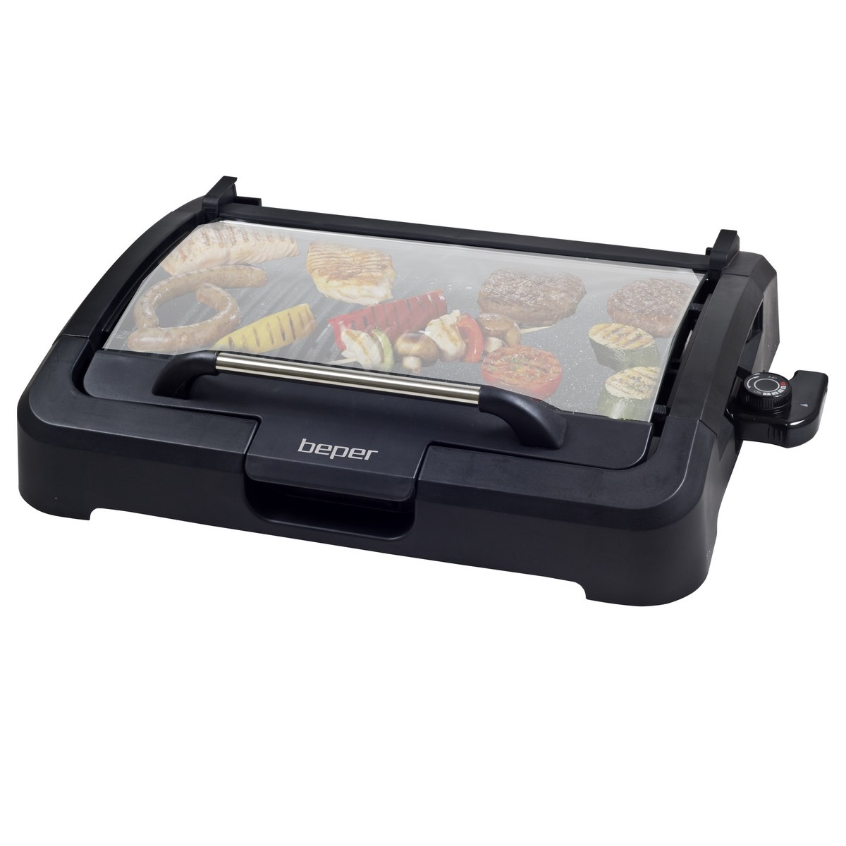 Beper 90871 Grătar electric de masă BBQ, 2200 W