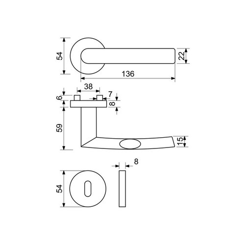 Türbeschläge aus Edelstahl RK.C-FORM.BB.CE