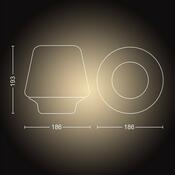Philips Hue 40801/30/P6 stolná LED lampa Wellness 9,5 W, čiernobiela